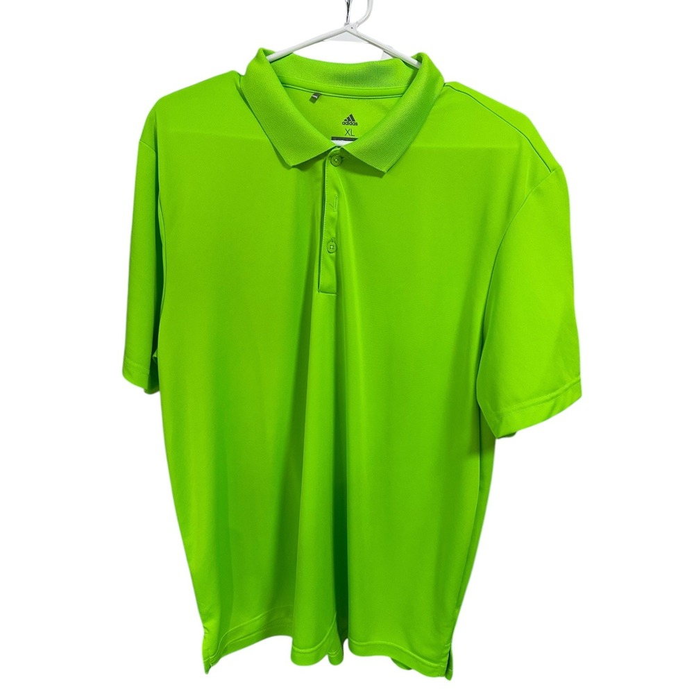 Adidas Golf Polo Shirt Moisture Wicking Athletic Green XL